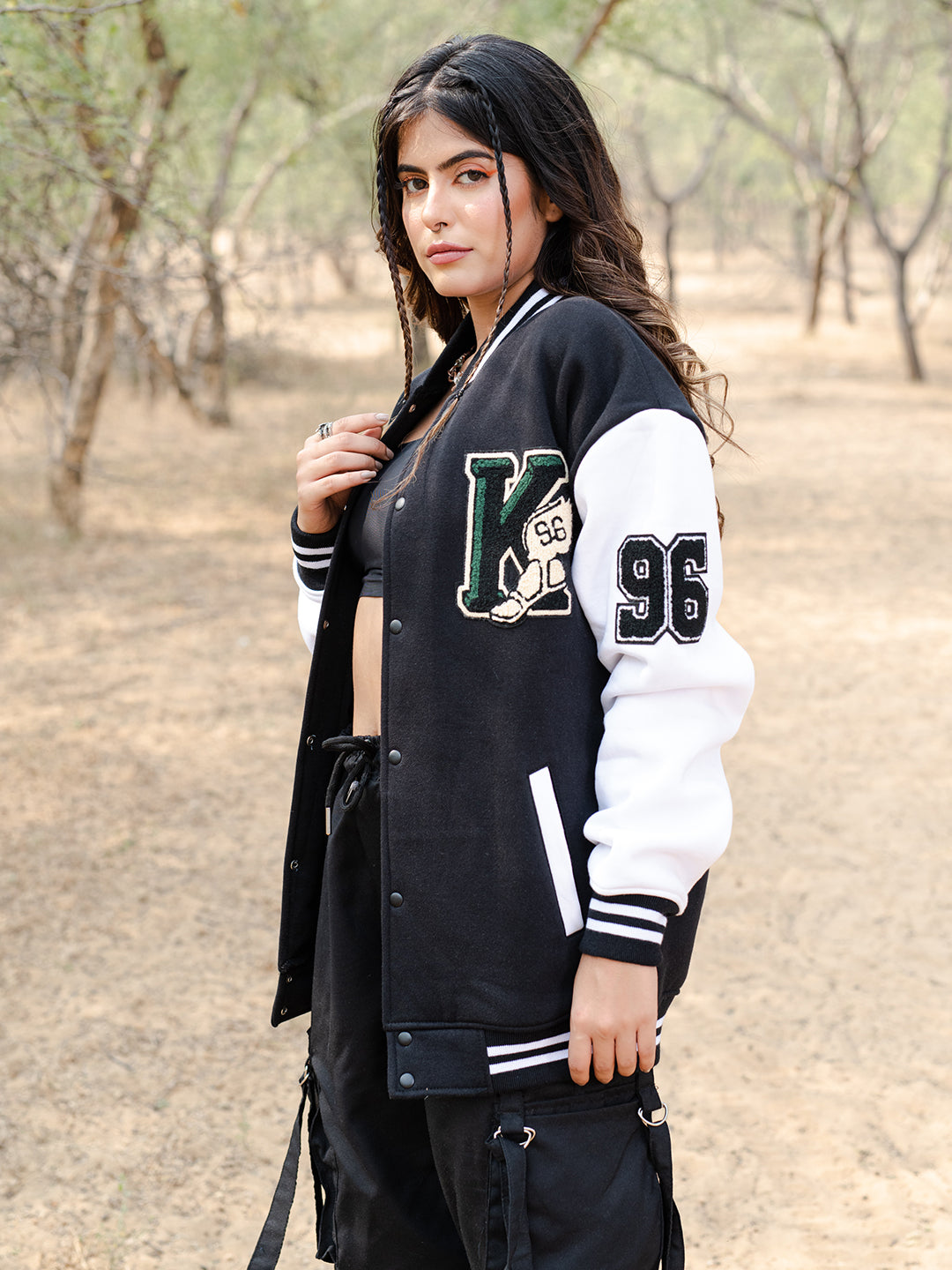 Black K Varsity Jacket