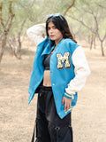 Teal Blue M Varsity Jacket