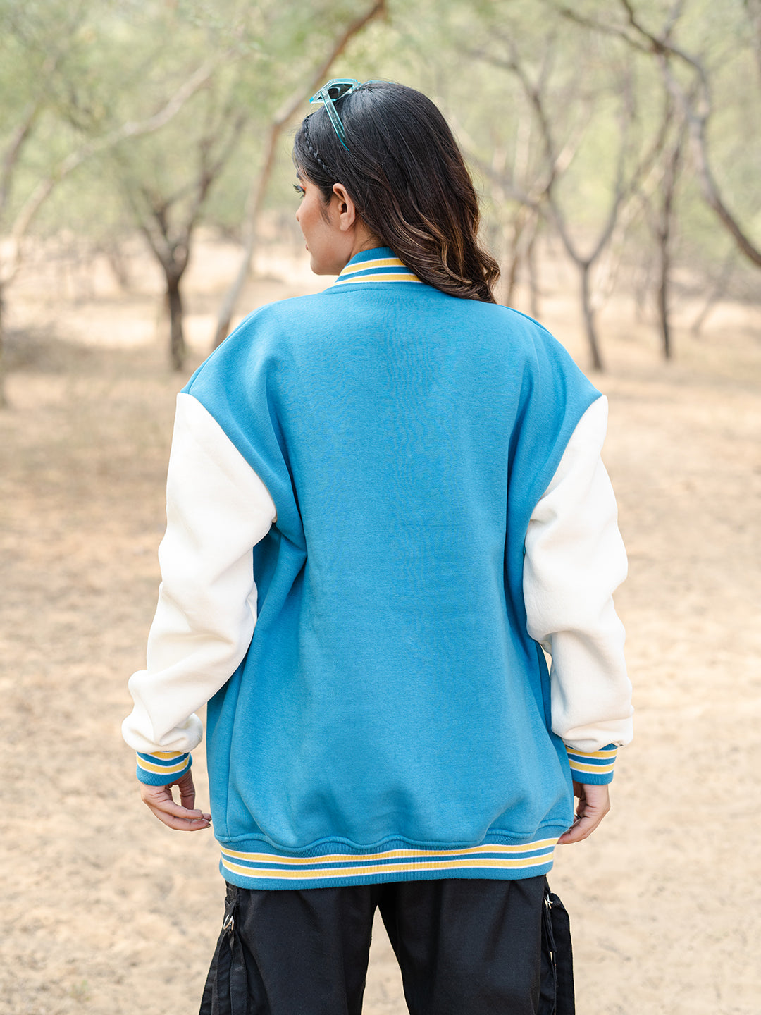 Teal Blue M Varsity Jacket