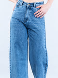 Blue straight fit jeans