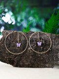 Butterfly Western Style Hoop Earring