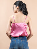 Pink it cowl neck cami top