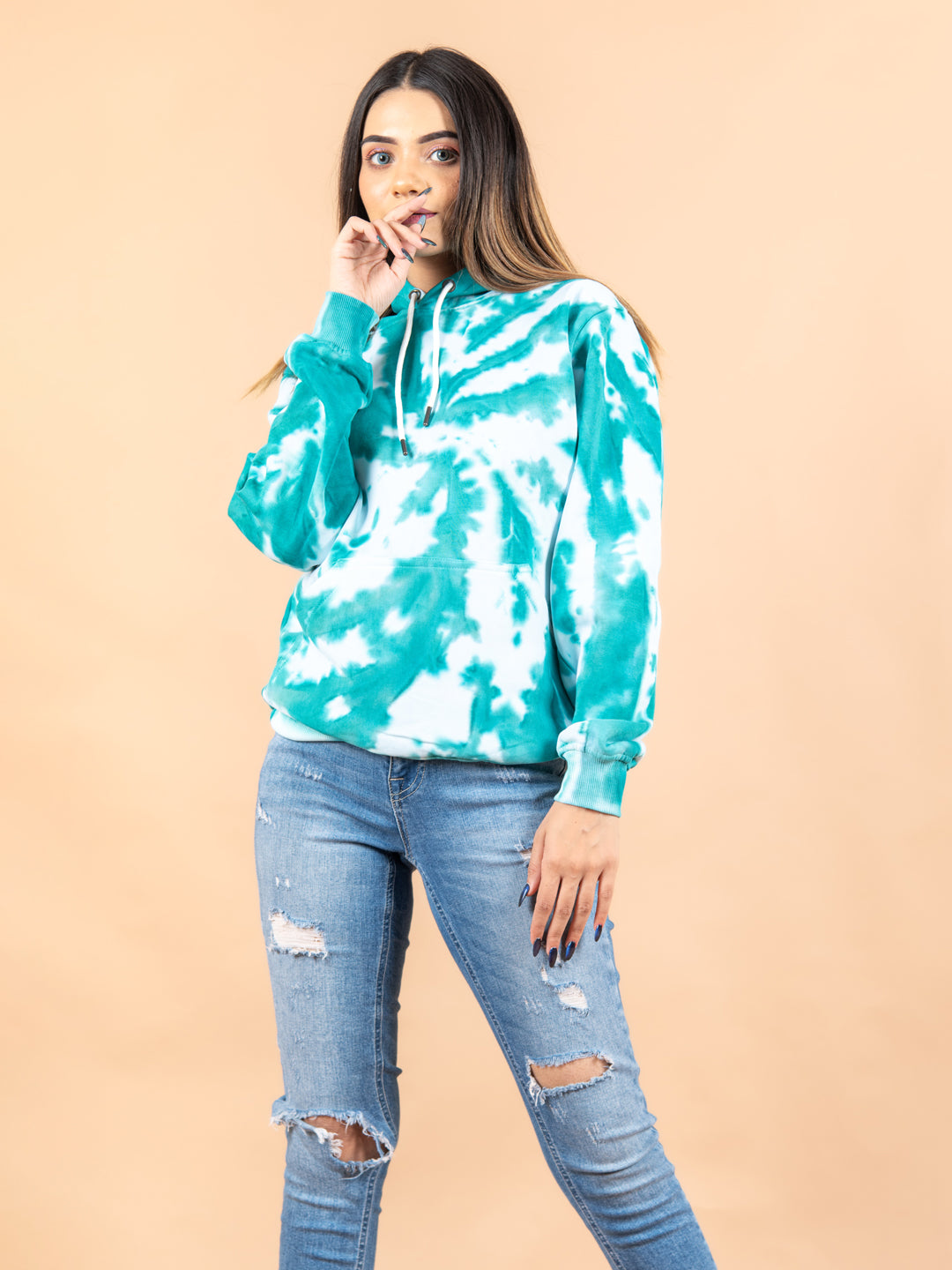 Sea Green Tie and Dye Hoddies