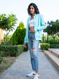 Sky Blue Varsity Jacket