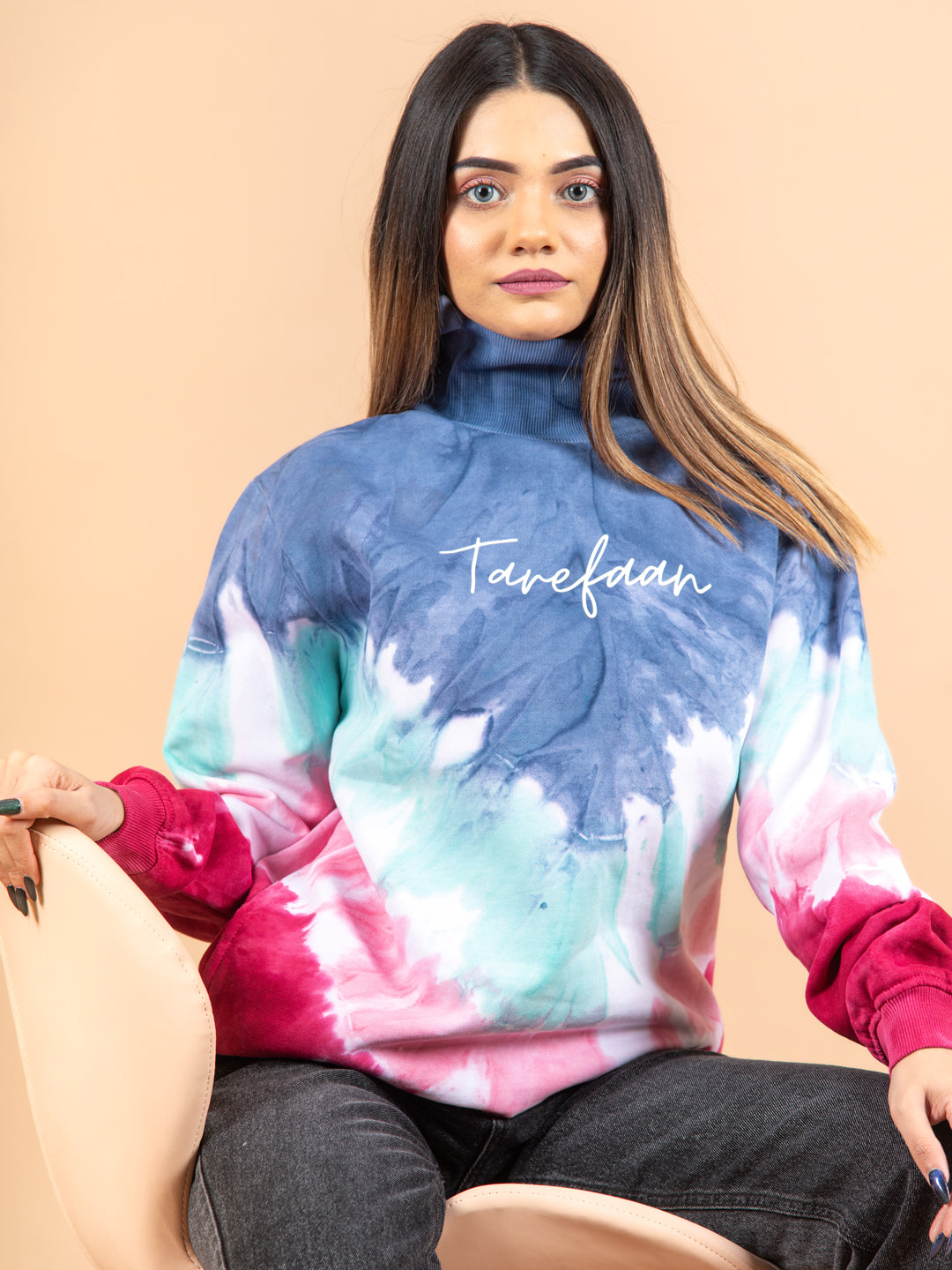 Tarefaan Printed Tie and Dye Turtleneck