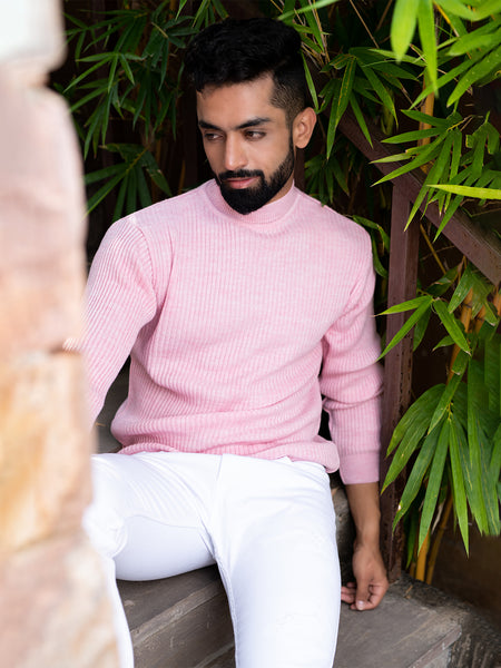 Hot pink sweater mens sale